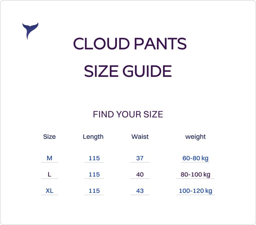 Pants size chart